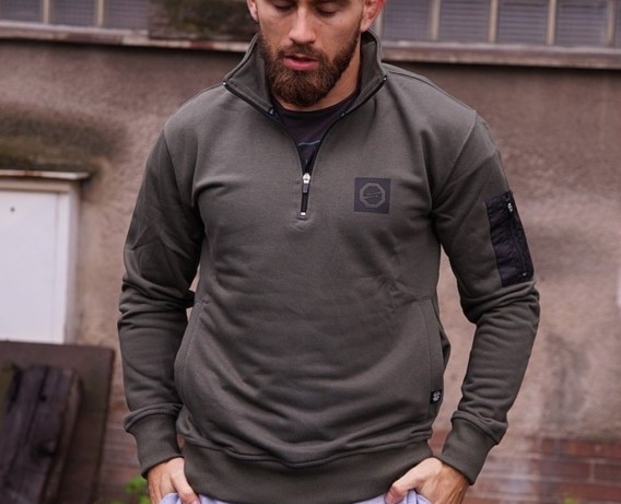 Mikina Oktagon MMA Pocket Master Khaky