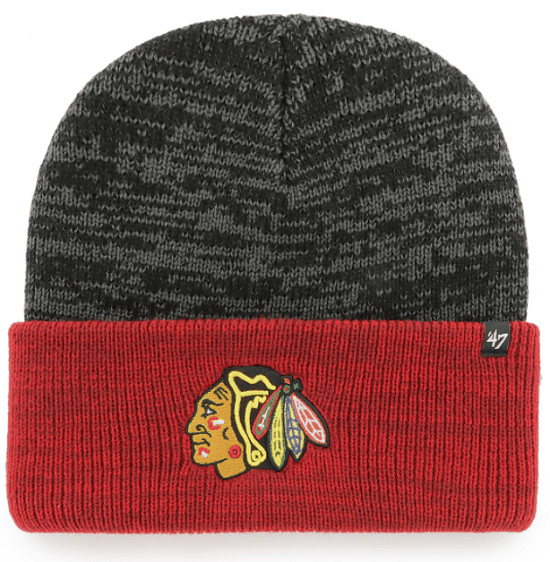 Zimní Čepice Chicago Blackhawks Two Tone Brain Freeze '47