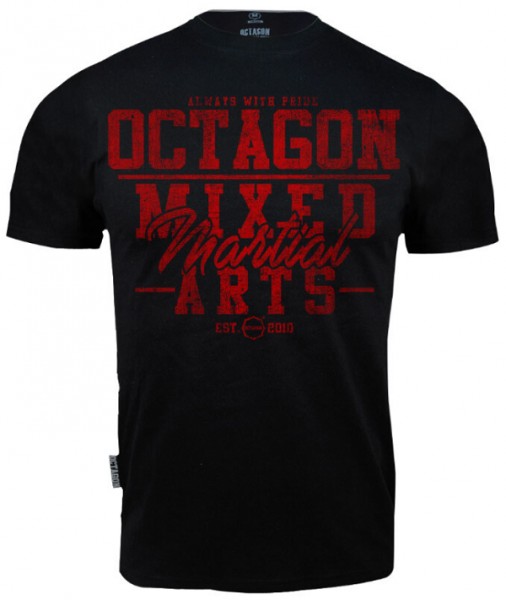 Tričko Octagon MMA Red Black
