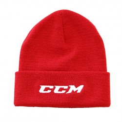 Hokejový Kulich CCM Team Cuffed Beanie Red