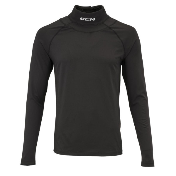 Tričko CCM Neck Guard Compression Top LS Senior