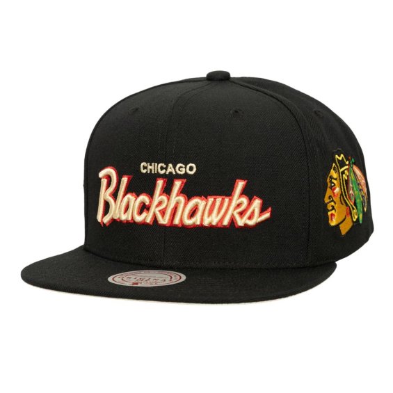 Snapback Chicago Blackhawks Cream Script Snapback