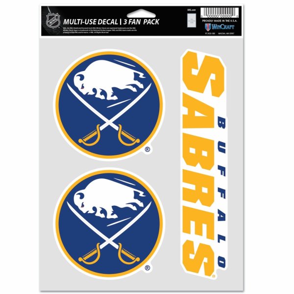 Samolepky Buffalo Sabres WinCraft NHL Multi Use 3 Fan Pack