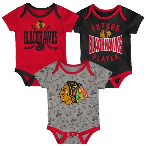 Bodýčko Chicago Blackhawks 3PK Baby Set