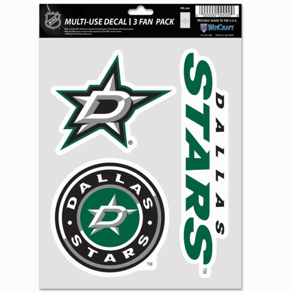 Samolepky Dallas Stars Wincraft NHL Multi-Use 3 Fan Pack