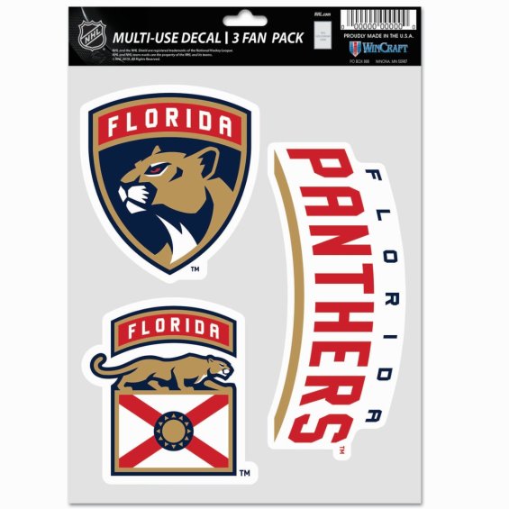 Samolepky Florida Panthers WinCraft NHL Multi Use 3 Fan Pack