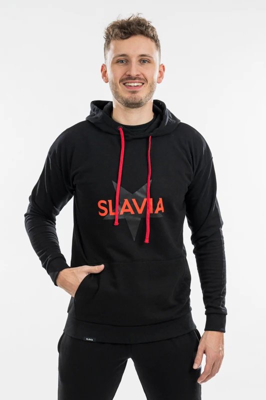 Pánská Mikina Slavia Hoodie Star Essential Černá