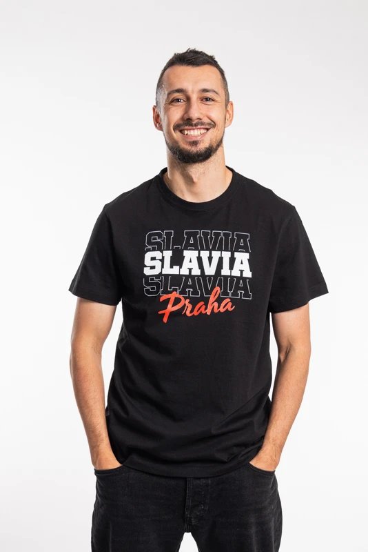 Pánské Tričko Slavia Trippled Černé