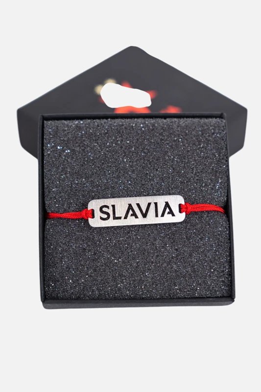 Náramek Slavia Praha Plate Red