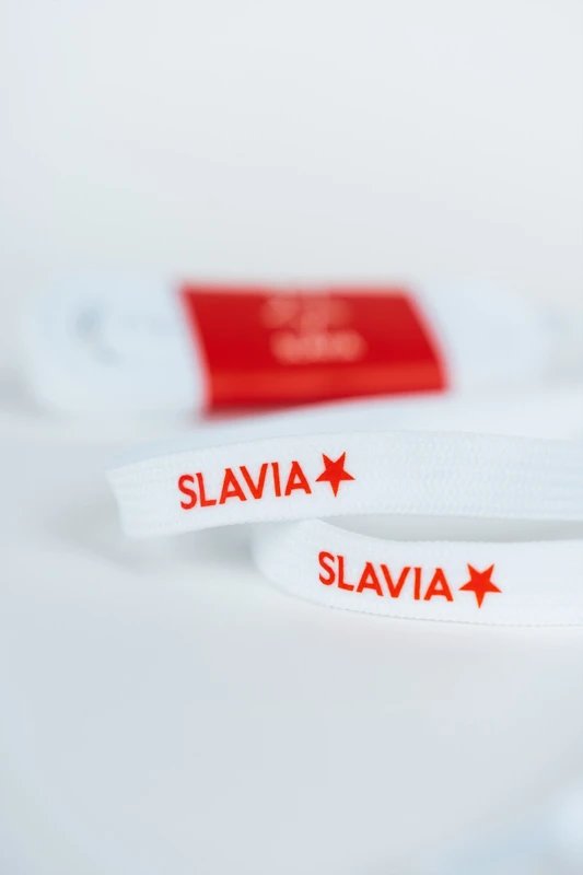 Tkaničky Slavia Praha Bílá