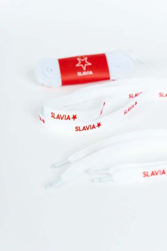 Tkaničky Slavia Praha Multi Bílá