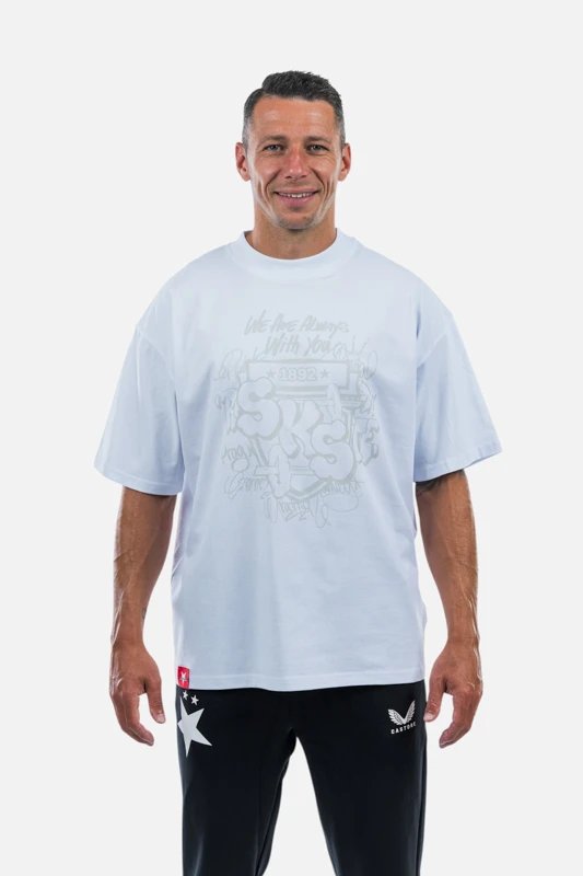 Tričko Tonal Erb Slavia x Pasta Oner Unisex Bílá