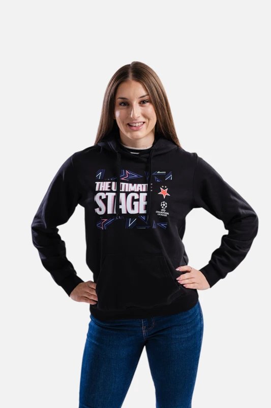 Mikina Hoodie Slavia x UCL The Ultimate Stage ženy černá