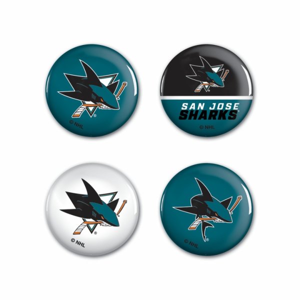 Sada San jose Sharks NHL Button 4 Pack