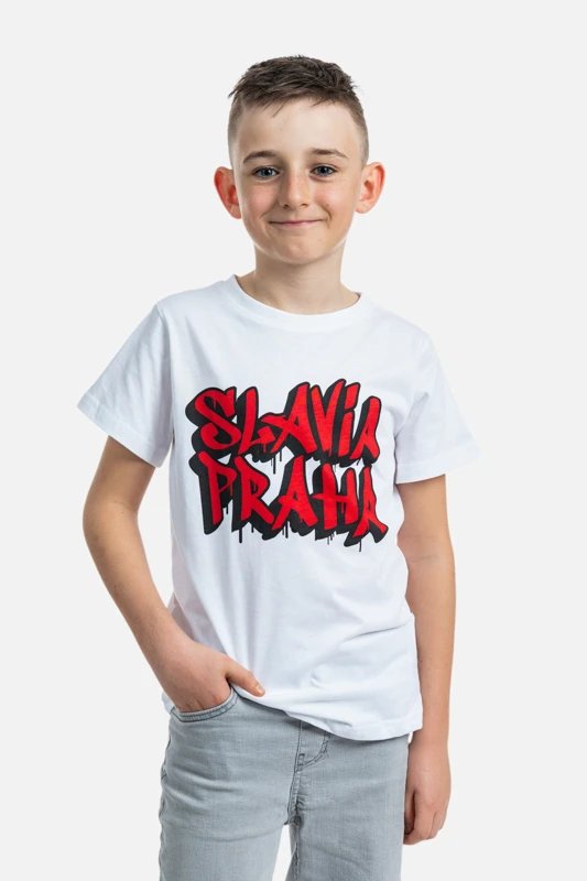 Dětské Tričko Slavia Graffiti Bílá