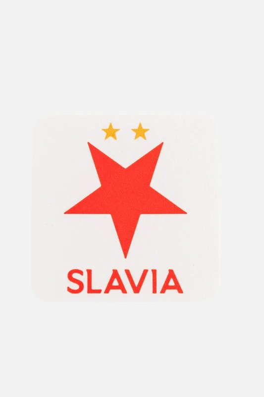 Plastový Podtácek Slavia Praha Bílý
