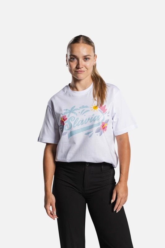 Tričko Slavia Praha Paradise Unisex Bílá