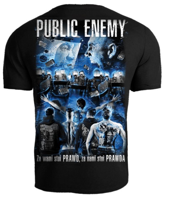 Tričko Public Enemy Za Wami Stoi Prawo Za Nami Stoi Prawda Poškozené