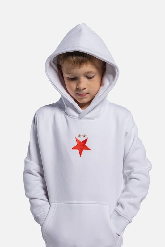 Dětská Mikina Hoodie Slavia Praha Red and White