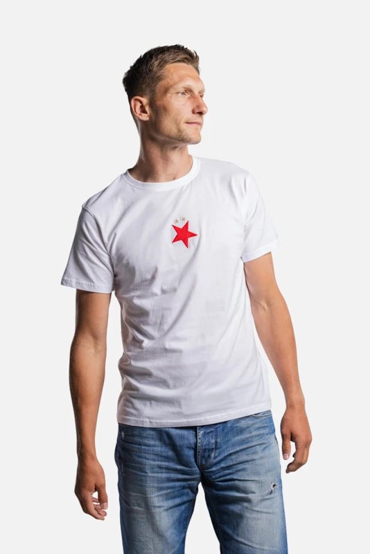 Tričko Slavia Praha Red and White Unisex